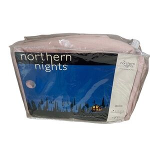 Northern Nights 100% Cotton Flannel Blanket - Twin Size - Blush Pink - NIP